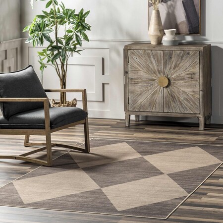 Nuloom Simple Diamond Easy-Jute Machine Washable Area Rug 8ft x 10ft BIWL19B-8010